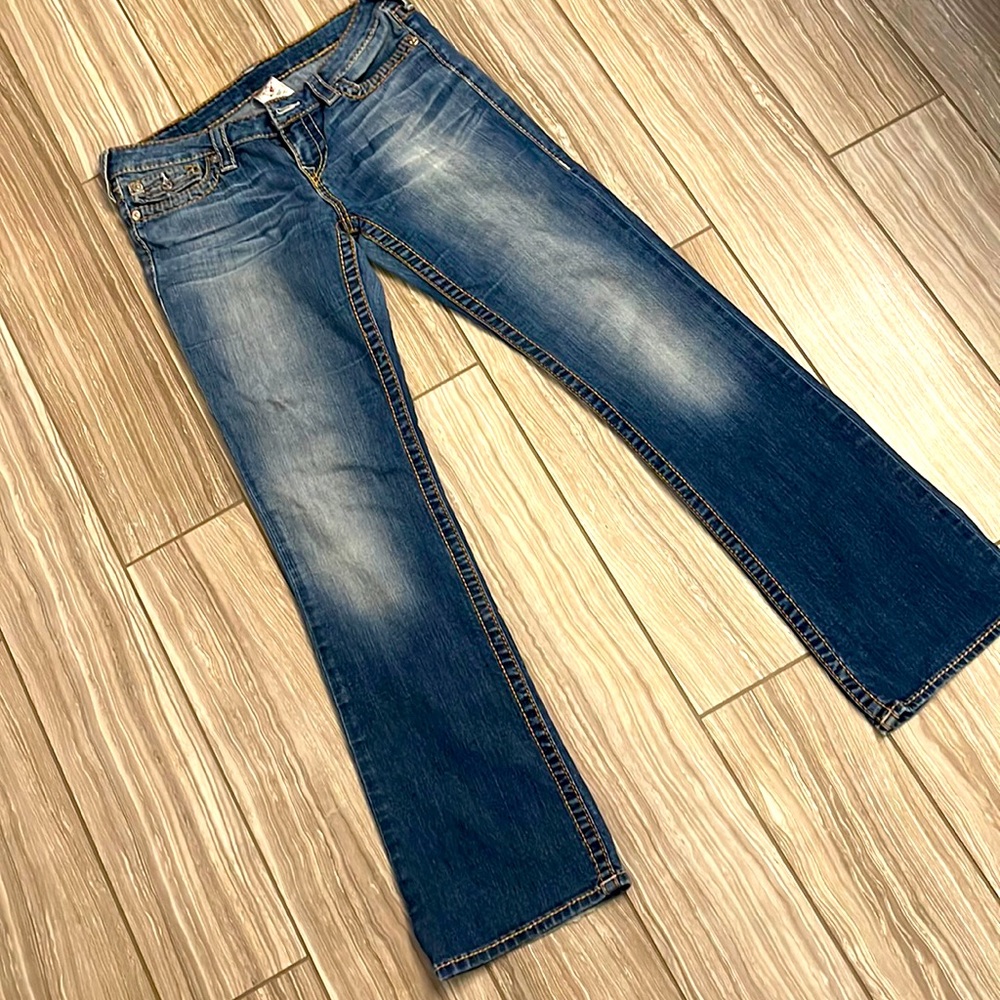 TRUE RELIGION bootcut big T Havana